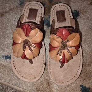 Clark Structured Slip On Sandals.  Cushioned.